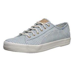 Keds Kickstart Pennant Blue Stripe Baseball Stitch Sneakers 9.5*